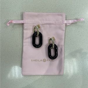 Sheila Fajl Black Small Shakedown Earrings